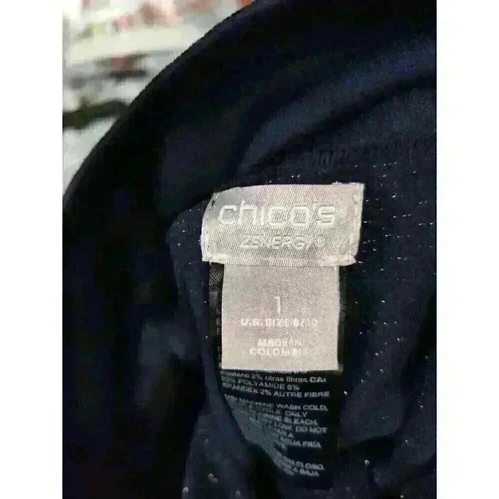 Zenergy Chico's NWT Blue Sparkle So Slimming Seamless Leggings Size 1 8/10 $84.5 - Picture 2 of 5